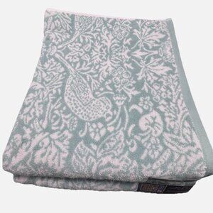 NEW x2 William Morris STRAWBERRY THIEF Floral Bath Towels Set Turquoise